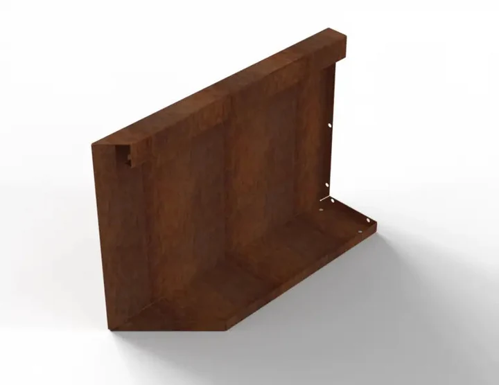 Bloembak Module+ Uitwendig hoekpaneel (B) 60x42 R 0,1x42x60cm
