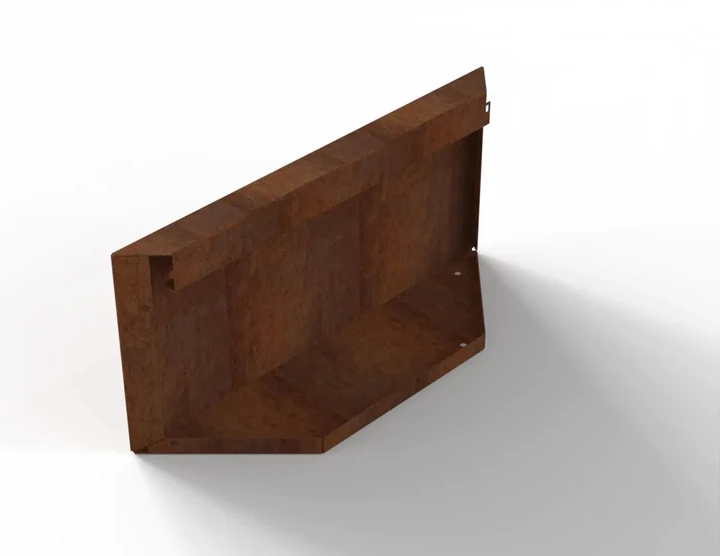 Bloembak Module+ Kopschot paneel (D) 60x28 0,1x28x60cm