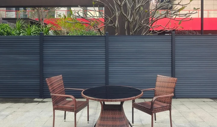 Composiet schutting Rhombus Zwart