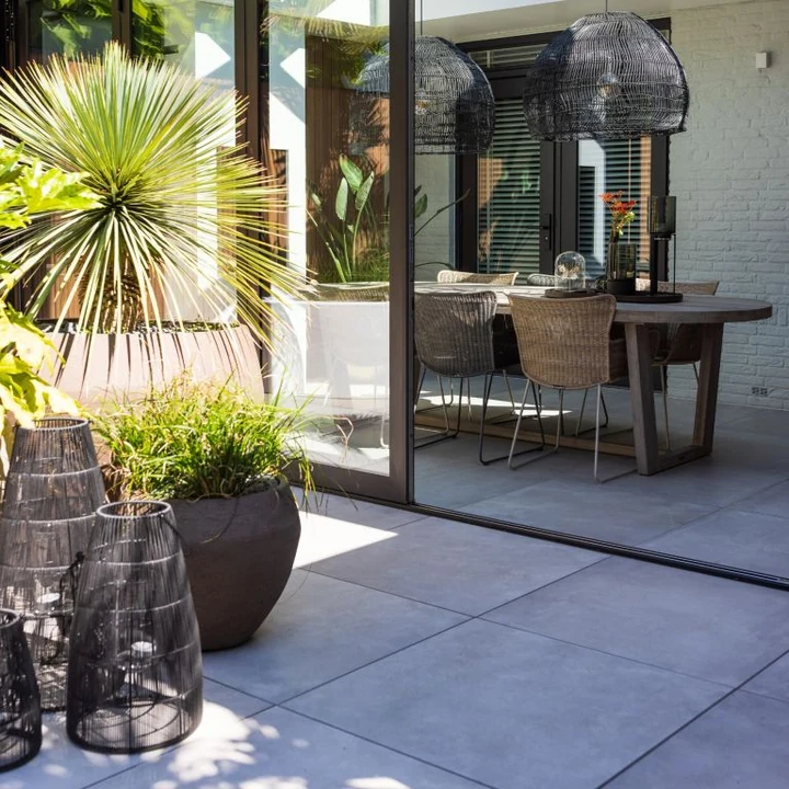 GeoCeramica® Concreet 60x60x4cm Silver