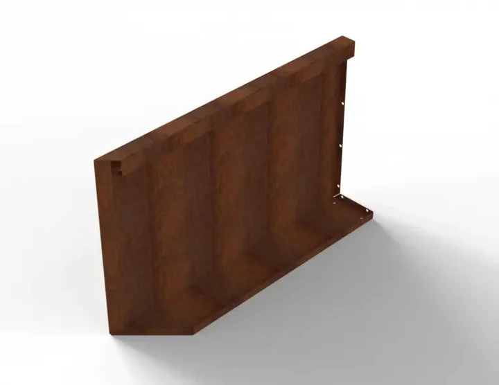 Bloembak Module+ Uitwendig hoekpaneel (B) 90x56 R 0,1x56x90cm