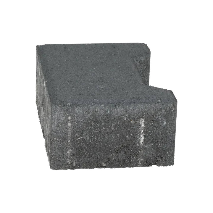 Ecotop Base Randsteen 20x13,4/11,5x8 normaal facet antraciet KOMO PL2 20x13,4x8cm Antraciet
