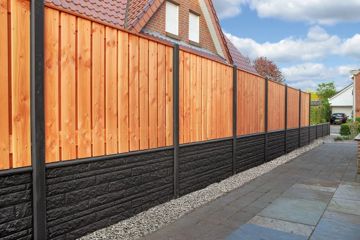 Tuinscherm Breukelen 21-planks (19+2) Red Class Wood 180x180 180x180xcm Oranje