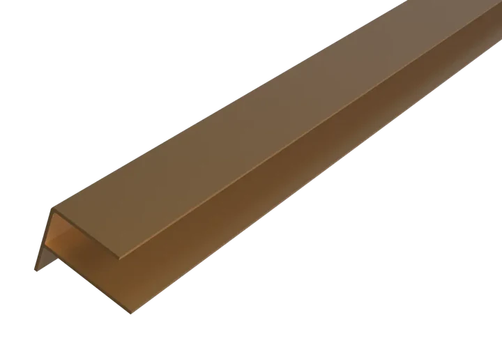 WPC WEO35-60 Alu F-profiel 65x80mm 300cm Teak 8.5x6.5x360cm