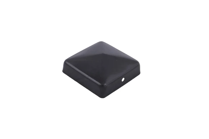 Paalornament piramide zwart 71x71mm