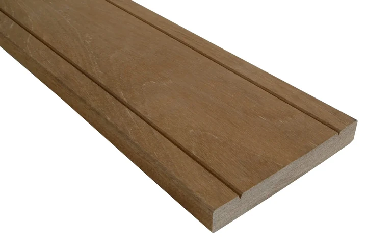 Bangkirai terrasplank v-groeven Premium 2,7x19,5x366cm 19x2.7x365cm