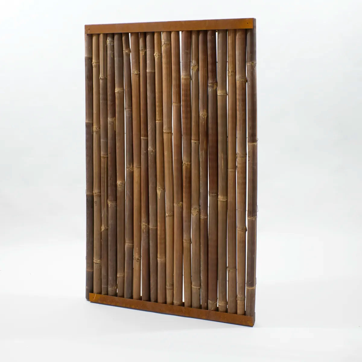 Bamboescherm donker 90x182cm - Cortenstaal 90x182x6cm