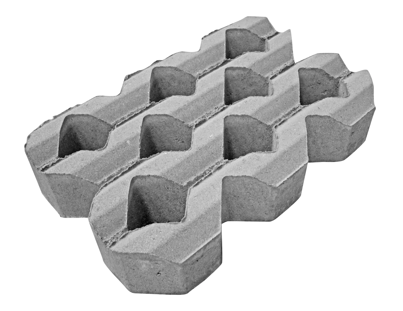 Grasbetontegel type A 40x60x12 BK15 vierkante gaten 60x40x12cm