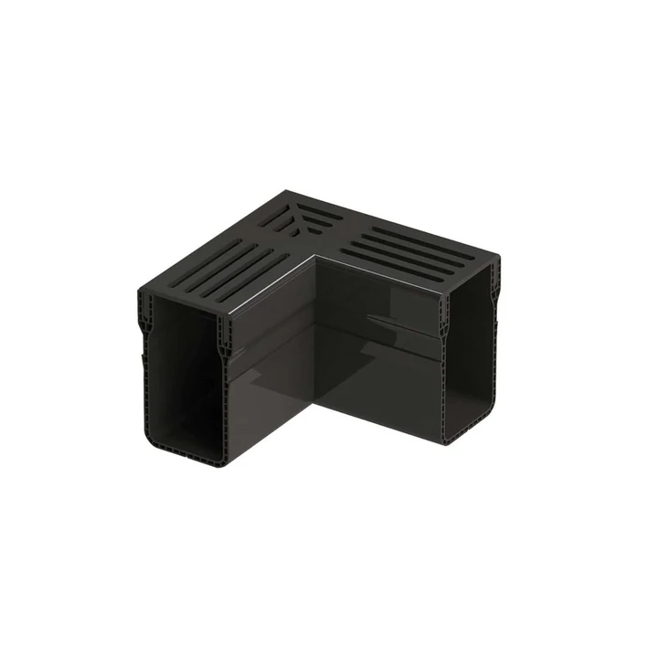 Gardendrain Corner Black Grating 100/100 mm