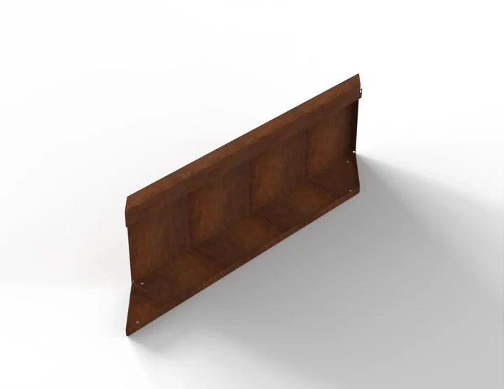 Bloembak Module+ Parallel paneel (E) 90x28 R 0,1x28x90cm