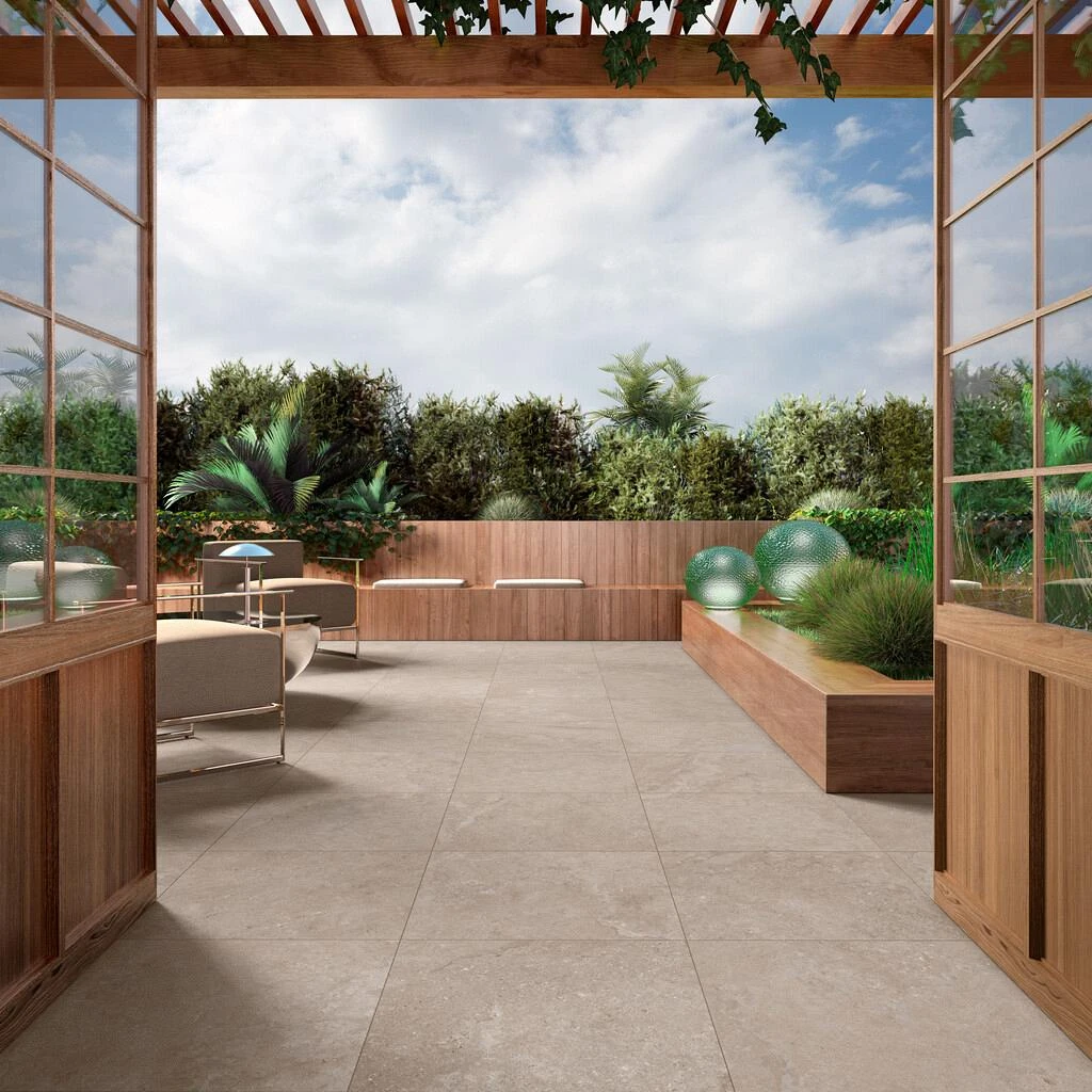 GeoCeramica® Framework Stone 80x80x4cm Taupe