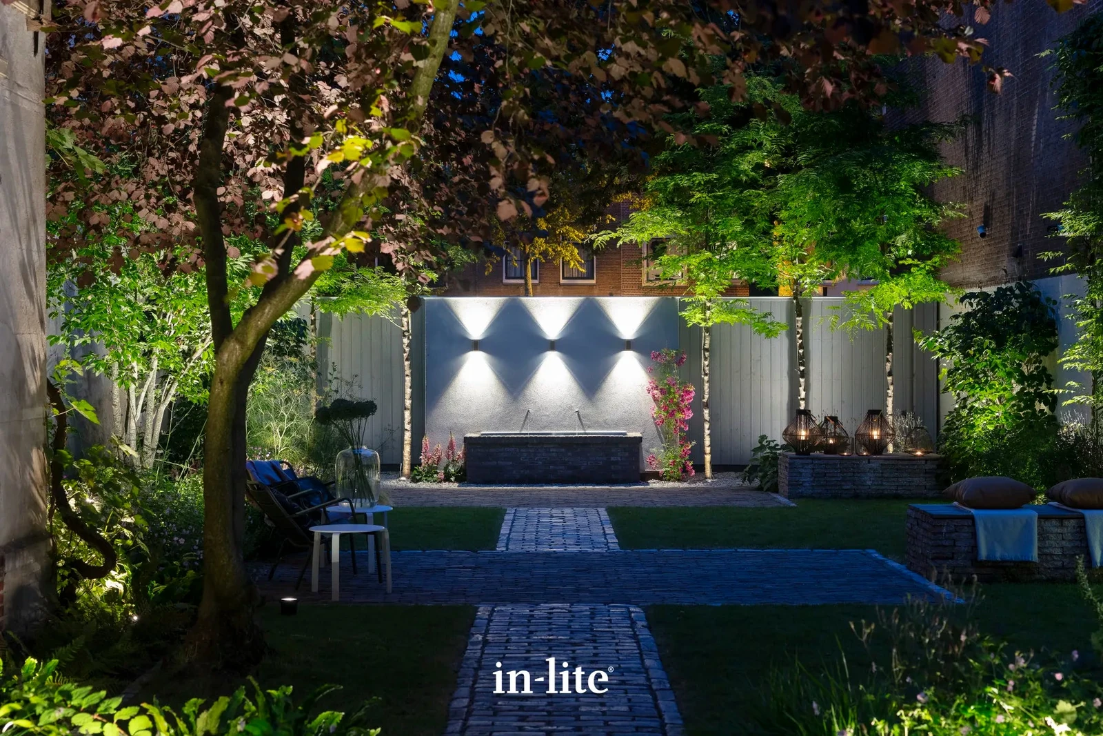 In-Lite Ace Up-Down Wall 12V - Rosé Silver