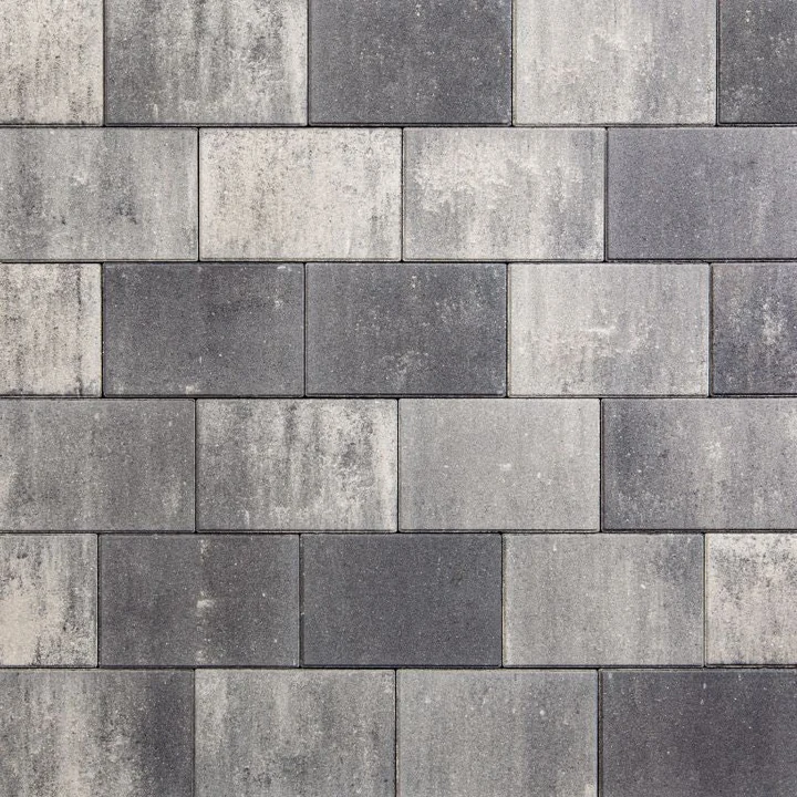 Everton 20x30x8cm antraciet + facet Redsun betontegel
