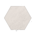 Staptegel Hexagons Ø60x52x2 Quarzite Bianca