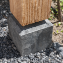 Betonpoer met verstelbare steun 18x18x50cm Antraciet, draadeind M20