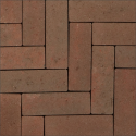 Strackstone+ Dikformaat 21x7x8cm vlak wijnrood/havanna genuanceerd