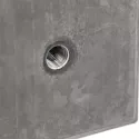 Betonpoer met verstelbare steun 18x18x50cm Antraciet, draadeind M20