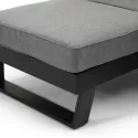 Cadiz loungeset in zwart aluminium met grijs polyester kussens en loungetafel