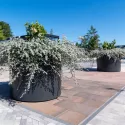 Plantenbak rond zwart aluminium 100x60 cm