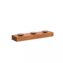 Watertafel met schalen Cortenstaal 400x100x52 cm