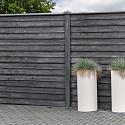 Berton©-motiefplaat smal antraciet H26 x D4,8 x L184 cm rabat-houtmotief