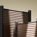 Composiet Schutting Rhombus Walnoot 180x180cm