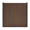 Composiet schutting Rhombus verticaal Walnoot 185x180cm