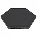 Soft Comfort Zeskant 60/52,5x30x4 cm Nero