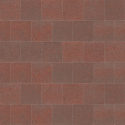 ExcluKera 20x20x6 cm KOMO rood-bruin met deklaag