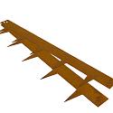 Multi-edge METAL corten 100x17,5x0,015cm (per 10 stuks)