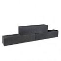 Palissade block wave 60x15x15cm zwart