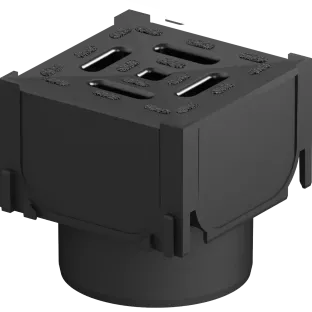 ACO Hexaline Hoekelement Zwart