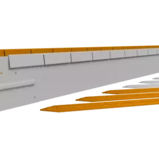 Flexline Borderrand Gegalvaniseerd 15cm lengte 220cm incl. 3 grondpennen en verbindingsplaat