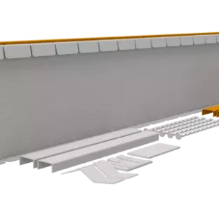 Flexline Borderrand Gegalvaniseerd 24cm lengte 216cm incl. 5 grondnagels en verbindingsset
