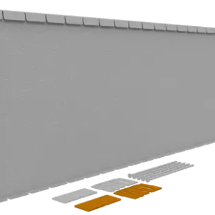 Flexline Borderrand Cortenstaal 56cm lengte 216cm incl. 5 grondnagels en verbindingsset