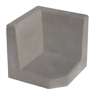 Hoek L-element 40x40x40 Grijs