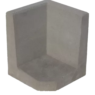 Hoek L-element 50x40x40 Grijs
