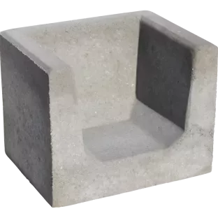 Hoek U-element 40x50x40 Grijs