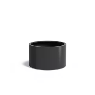 Plantenbak rond zwart aluminium 100x60 cm