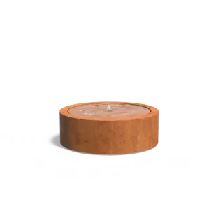 Watertafel rond Cortenstaal 120x40cm