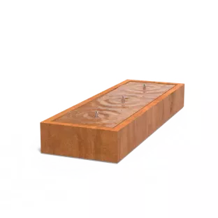 Watertafel Cortenstaal 300x100x40 cm