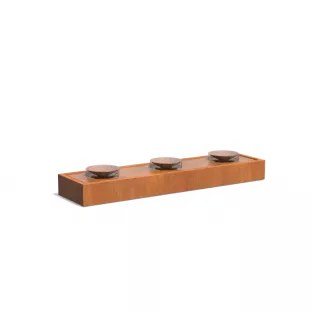 Watertafel met schalen Cortenstaal 400x100x52 cm