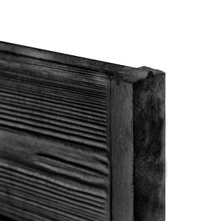 Berton©-motiefplaat smal, antraciet gecoat H26 x D4,8 x L184 cm rabat-houtmotief