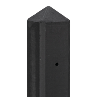 Berton©-motiefpaal Schie antraciet gecoat, diamantkop 10 x 10 x 280 cm T-model