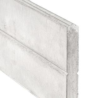 Berton©-motiefplaat smal wit/grijs H26 x D4,8 x L184 cm blokhutprofiel