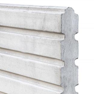 Berton©-motiefplaat smal wit/grijs H26 x D4,8 x L184 cm Deens rabat