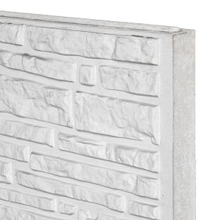 Berton©-motiefplaat wit/grijs H36 x D4,8 x L184 cm Rustico
