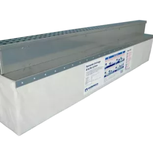 Hydroblob Lijnafwatering Infiltratiesysteem Set LG45 Slimline Verzinkt Rooster