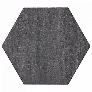 Soft Comfort Zeskant 60/52,5x30x4 cm Grijs/Zwart