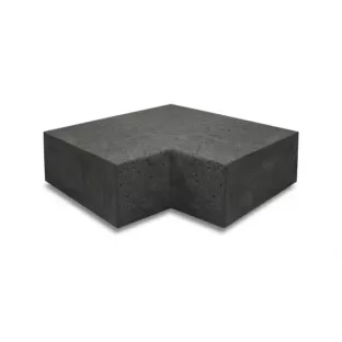Oud Hollandse hoekstuk traptreden 90° buiten 37x15 carbon